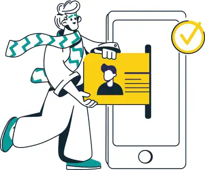 A person updating a vendor profile on a smartphone, representing Sidville’s community and vendor listing platform.